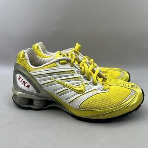 Nike Shox Go Custom Running Shoes Women Size 6 Yellow Mesh Comfort Low Sneakers